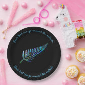NEW ZEALAND PAUA FERN CUSTOMIZABLE ペーパープレート (パーティー)