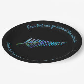 NEW ZEALAND PAUA FERN CUSTOMIZABLE ペーパープレート (アングル)