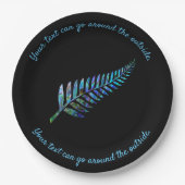 NEW ZEALAND PAUA FERN CUSTOMIZABLE ペーパープレート (正面)