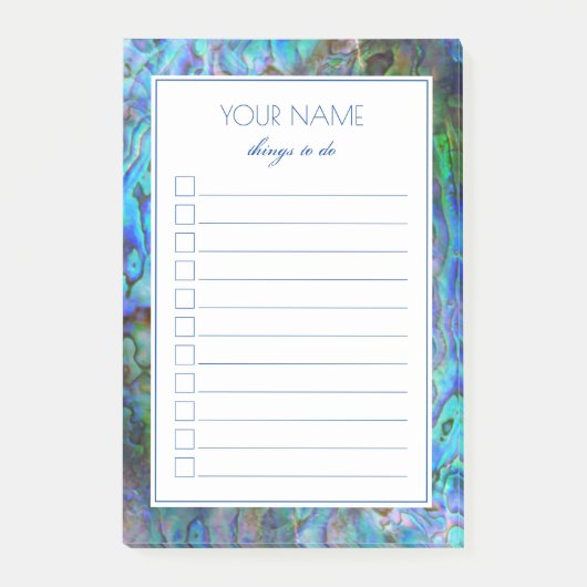 NEW ZEALAND PAUA TO DO LIST-POST-IT NOTES ポストイット (正面)