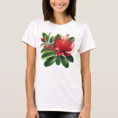 New Zealand Pohutukawa Tree Flower Tシャツ (正面)