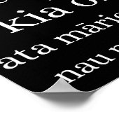 New Zealand Poster with Kiwi Greetings ポスター (角)