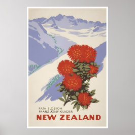 New Zealand Print Travel Poster Franz Josef ポスター