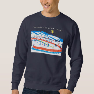 New Zealand Retro Ski Art／ニュージーランド  レトロスキーイラスト スウェットシャツ