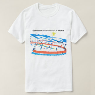 New Zealand Retro Ski Art/ニュージーランド レトロスキーイラスト Tシャツ