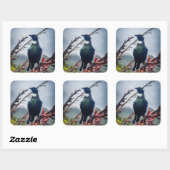 New Zealand Tui Bird Sticker スクエアシール (シート)