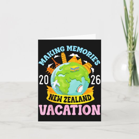 New Zealand Vacation 2026 Travel Making Memories F カード (正面)