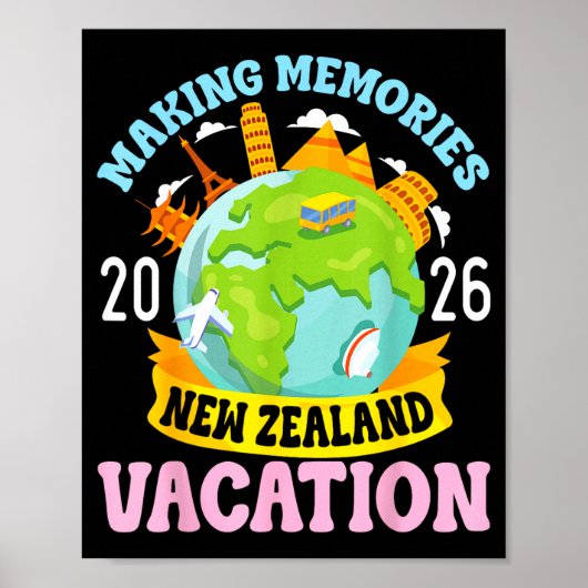 New Zealand Vacation 2026 Travel Making Memories F ポスター (正面)