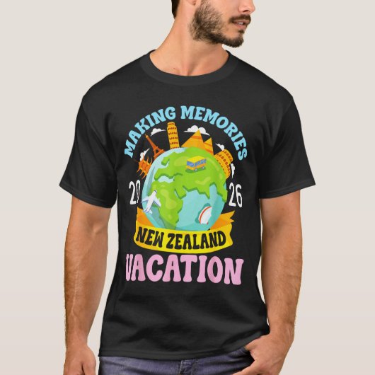 New Zealand Vacation 2026 Travel Making Memories F Tシャツ (正面)
