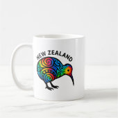 New Zealand Vacation, New Zealand Souvenirs, Kiwi  コーヒーマグカップ (左)
