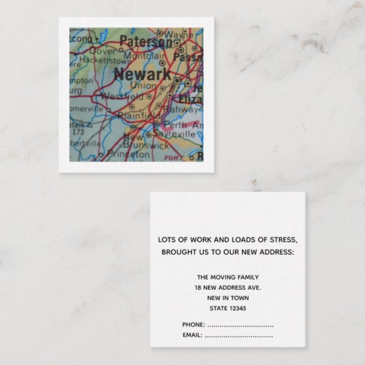 Newark引っ越しました新しいアドレスカード エンクロージャーカード (正面/裏面)