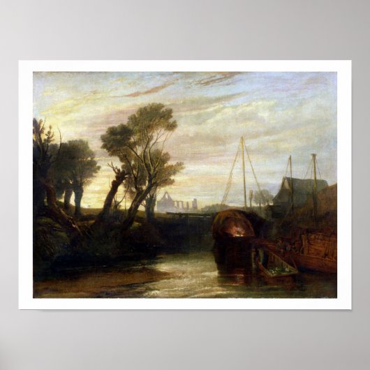 Newark Abbey, 1807 (キャンバス油) ポスター (正面)