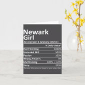 Newark Girl Nj New Jersey Funny City Home Roots _1 カード (黄色い花)