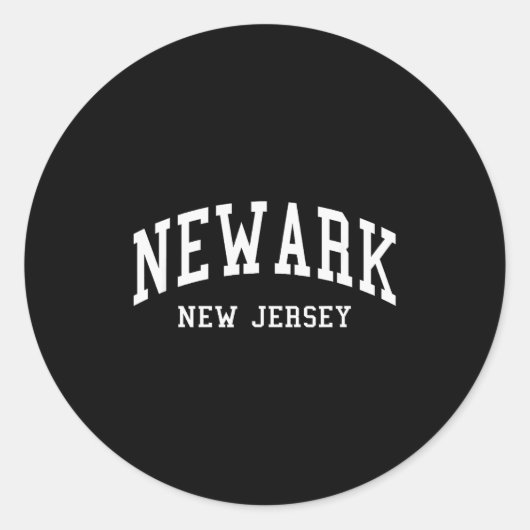 Newark - New Jersey - Throwback Design - Clic  ラウンドシール (正面)