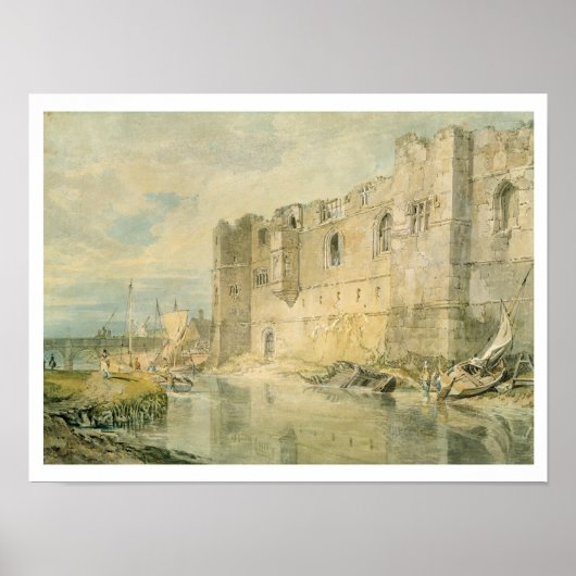 Newark-on-Trent、c.1796 (pa上のグラファイト上にw/c ポスター (正面)
