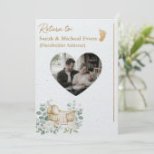 Newborn Baby Announcement Card 招待状 (スタンド正面)