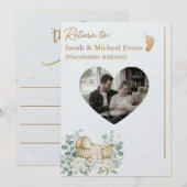 Newborn Baby Announcement Card 招待状 (正面/裏面)