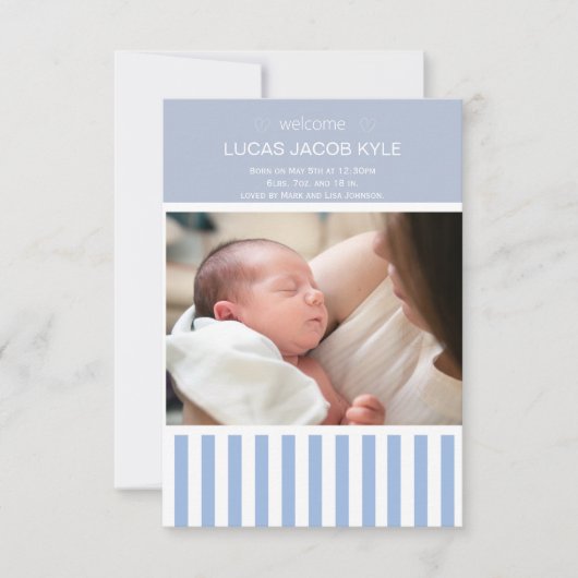 Newborn Baby Birth Announcement Template (正面)