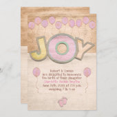 Newborn Baby Girl 案内状 (正面/裏面)