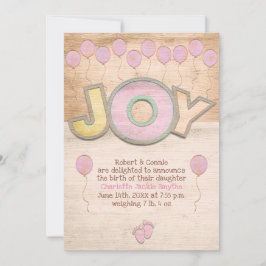 Newborn Baby Girl 案内状