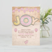 Newborn Baby Girl 案内状 (スタンド正面)