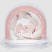 Newborn baby girl 2 photo welcome script keepsake (裏面)