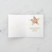 Newborn Baby Girl Star Announcement 案内状 (内部)
