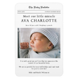 Newborn Baby Newspaper Flexible Photo Magnet マグネット