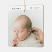 Newborn Baby Photo Keepsake セラミックオーナメント (左)