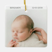 Newborn Baby Photo Keepsake セラミックオーナメント (正面)