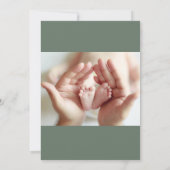 Newborn Birth Stats Photo Announcement Cards  招待状 (裏面)