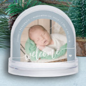 Newborn boy baby 2 photo welcome script keepsake