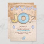 Newborn Boy Boy 案内状 (正面/裏面)