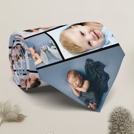 Newborn Father's Day Gift Family Photo Collage ネクタイ