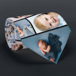 Newborn Father's Day Gift Family Photo Collage ネクタイ<br><div class="desc">What a great surprise for his first Father's Day! This modern trendy family photo collage neck tie is perfect for the proud daddy who wants to show off the new baby. Personalize with 4 favorite photos of your newborn and make this a keepsake gift that will surely bring a smile...</div>