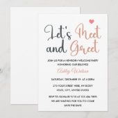 Newborn Meet & Greet Baby Welcome Party 招待状 (正面/裏面)