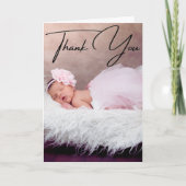 Newborn Photo Card for Midwife | Personalized Baby サンキューカード (正面)