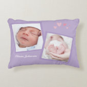 Newborn Photo Collage Throw Pillow アクセントクッション (正面)