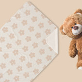 Newborn Photo Prop, Blush Daisy Floral シェルパブランケット