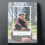 Newborn Photo Thank You Tabletop Plaque Easel フォトプラーク<br><div class="desc">Celebrate your most precious moments with our **Newborn Thank You Photo on Photo Tabletop Plaque Easel**—a stylish and heartfelt way to showcase the memories that matter most. This modern layered-photo design adds depth, emotion, and a touch of artistry to any space. Perfect for gifting or displaying on your desk, shelf,...</div>