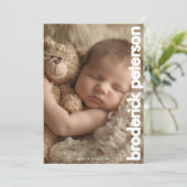 Newborn Simple Modern Photo Birth 案内状 (スタンド正面)