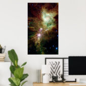 Newborn stars in the Christmas Tree cluster ポスター (ホームオフィス)