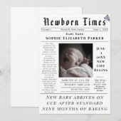 Newborn Times Birth 案内状 (正面/裏面)