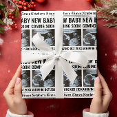 Newborn Times Newspaper Baby Photo Personalized ラッピングペーパー