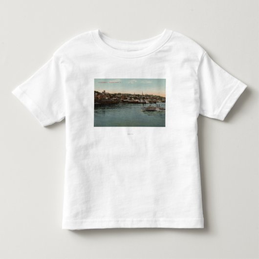 Newburgh、NY -ハドソン川の水辺地帯の眺め トドラーTシャツ (正面)