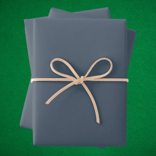 Newburyport青無地の色 ラッピングペーパーシート