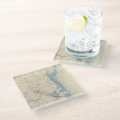 Newburyport、マサチューセッツ ガラスコースター (アングル)