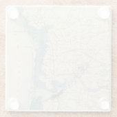 Newburyport、マサチューセッツ ガラスコースター (裏面)