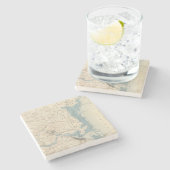 Newburyport、マサチューセッツ ストーンコースター (横)