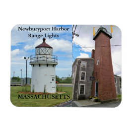 Newburyport Harbor Range Lights, MA Flexi Magnet マグネット